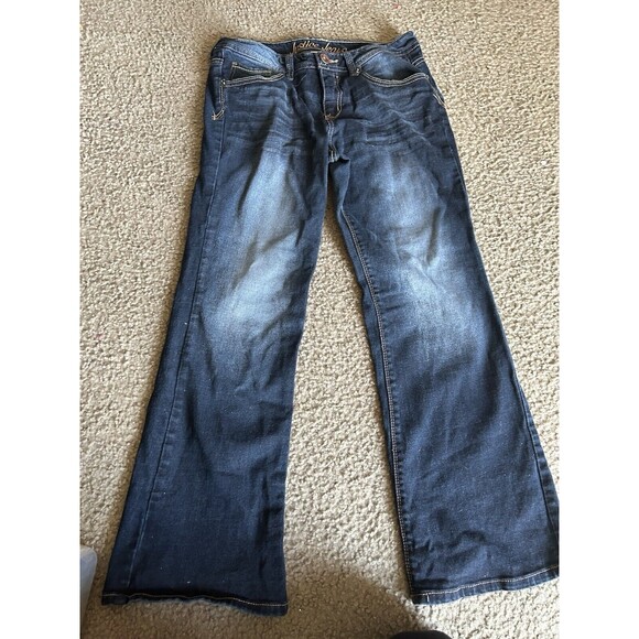 Justice Jeans Bootcut Leg Girls 12.5 Blue Medium Wash 5-Pocket Simply Low - Picture 1 of 4